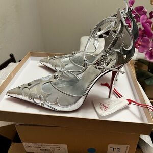 Christian Louboutin Teetiag Silver Size 41